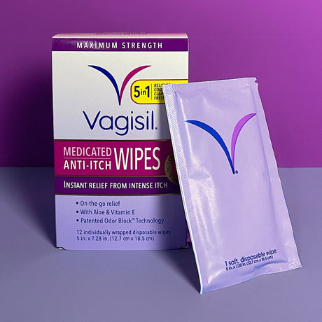 Vaginal Itch Relief Vagisil Medicated Wipe Box - BeHope