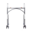 Bariatric Dual Release Folding Walker with Wheels Adjustable Height McKesson Steel Frame 500 lbs. Weight Capacity 32 to 39 Inch Height - BeHope