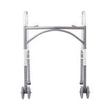 Bariatric Dual Release Folding Walker with Wheels Adjustable Height McKesson Steel Frame 500 lbs. Weight Capacity 32 to 39 Inch Height - BeHope