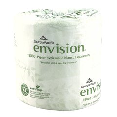 Toilet Tissue envision® White 2-Ply Standard Size Cored Roll 550 Sheets 3-4/5 X 4 Inch - BeHope