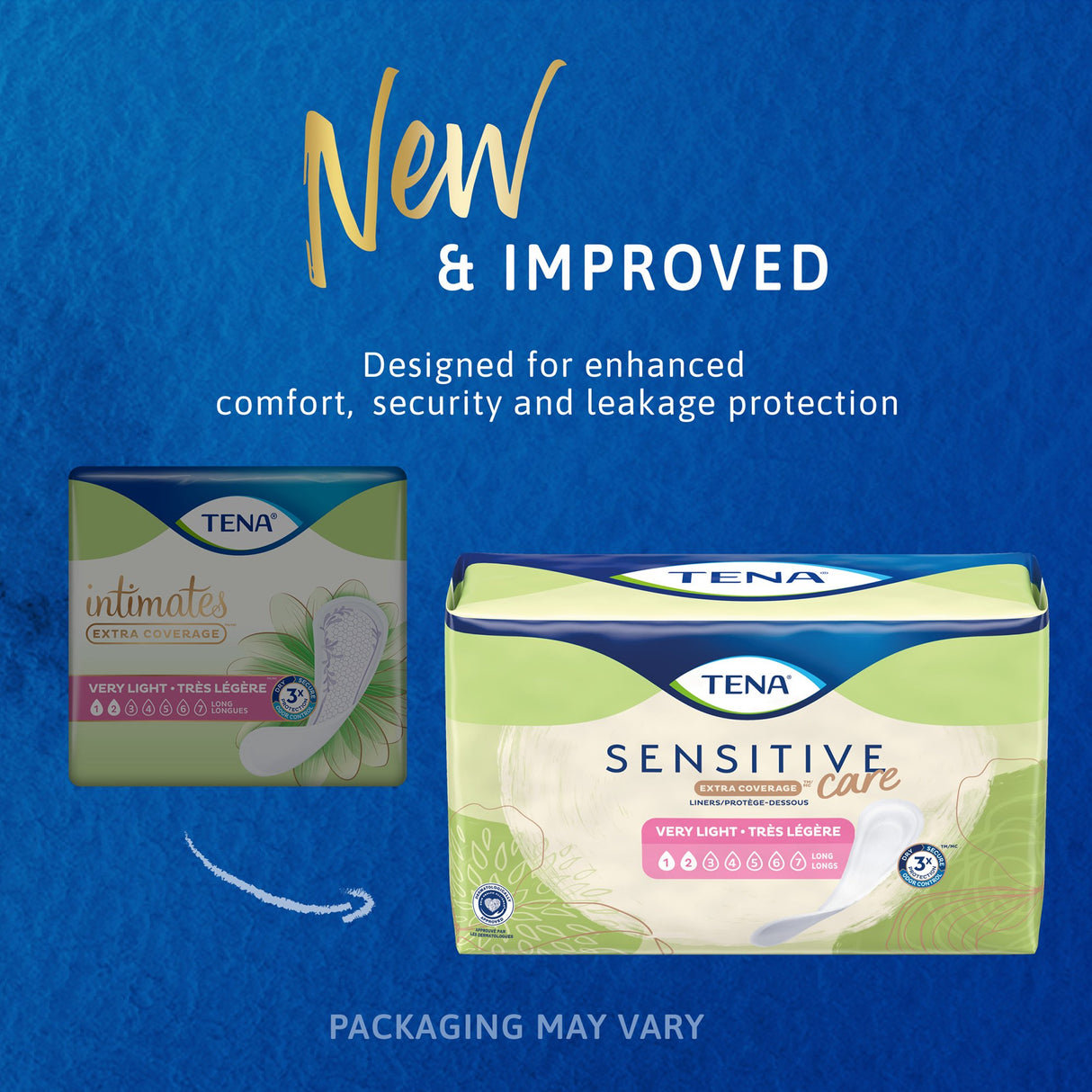 Bladder Control Pad TENA Sensitive Care™ Extra Coverage 9 Inch Length Light Absorbency Dry-Fast Core™ One Size Fits Most - BeHope