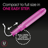 Tampon U by Kotex® Click® Super Absorbency Plastic Applicator Individually Wrapped - BeHope