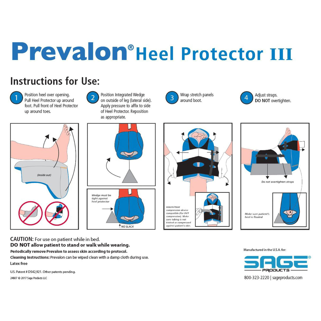 Heel Protection Boot with Wedge Prevalon One Size Fits Most