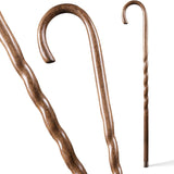 Round Handle Cane Brazos™ Twisted Wood 37 Inch Height Brown Oak - BeHope