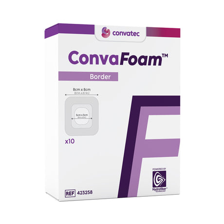 Foam Dressing ConvaFoam™ Border 3 X 3 Inch With Border Film Backing Silicone Adhesive Square Sterile - BeHope