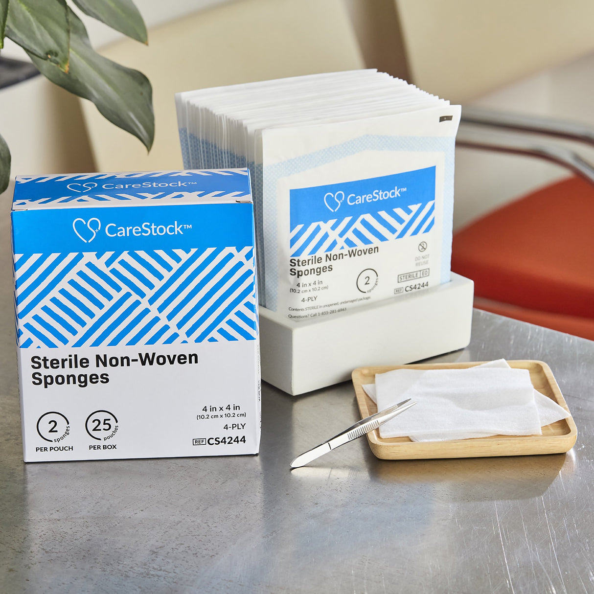 Gauze Sponge CareStock™ 4 X 4 Inch 4-Ply Sterile 2 per Pack - BeHope