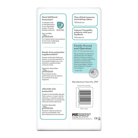 Unisex Adult Incontinence Brief Tranquility® Essential X-Large Disposable Heavy Absorbency - BeHope
