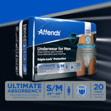 Male Adult Absorbent Underwear Attends For Men Pull On with Tear Away Seams Small / Medium Disposable Heavy Absorbency