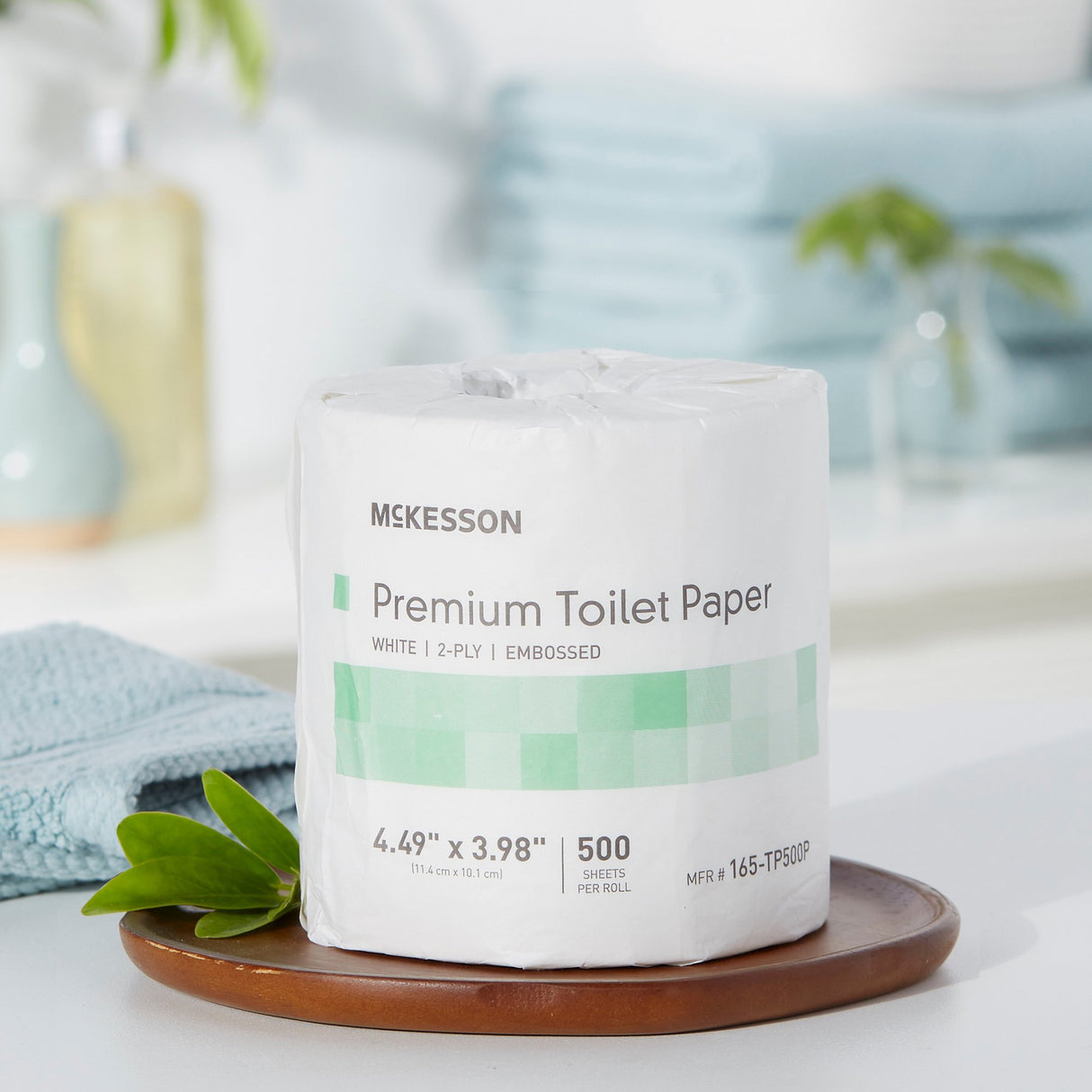 Toilet Tissue McKesson Premium White 2-Ply Standard Size Cored Roll 500 Sheets 4 X 4-1/2 Inch - BeHope