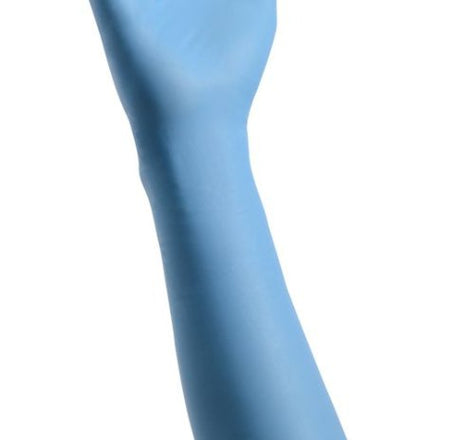 Exam Glove Cardinal Health™ Decontamination Small NonSterile Nitrile Extended Cuff Length Fully Textured Blue Chemo Tested - BeHope
