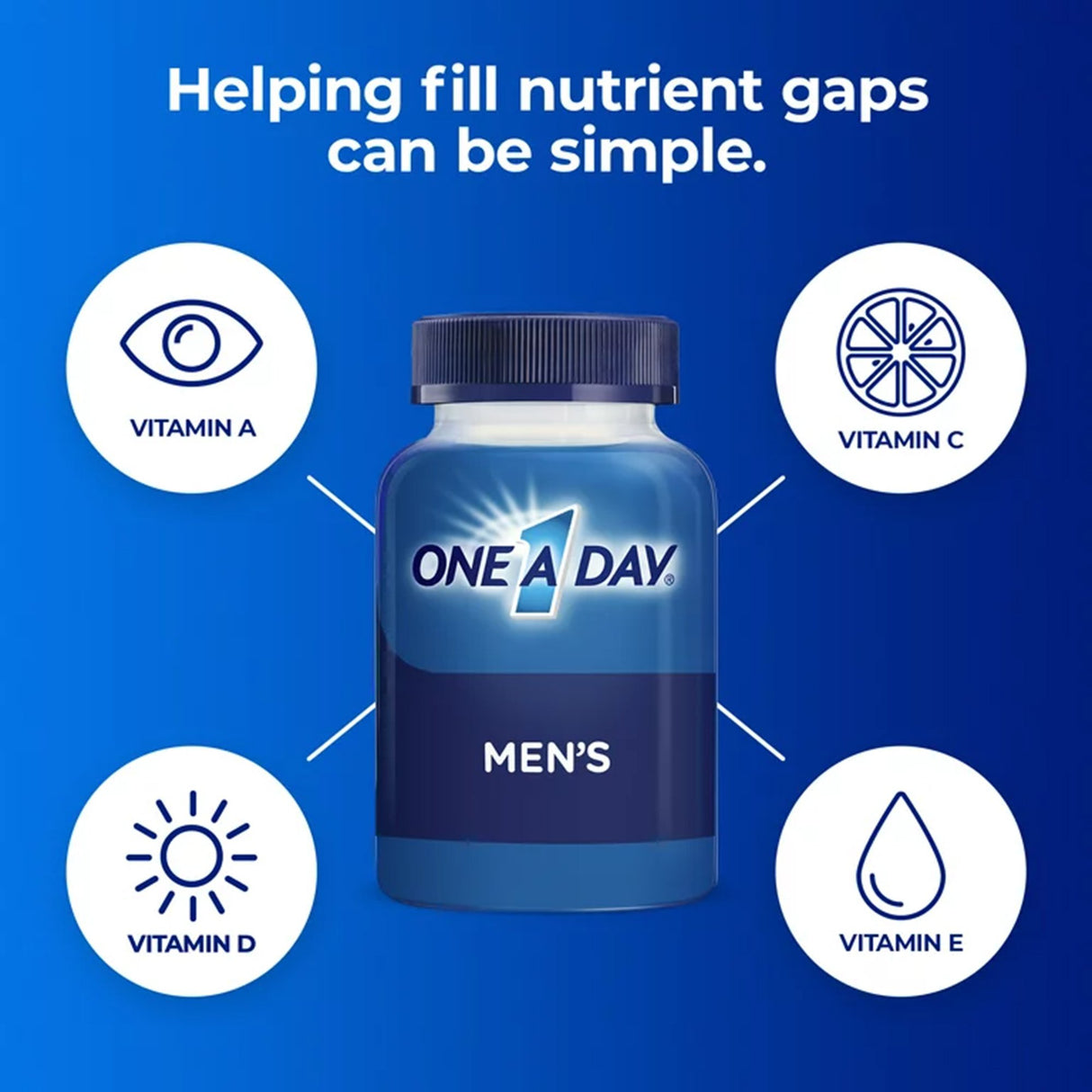 Multivitamin Supplement One A Day® Men's Complete Tablet 60 per Bottle - BeHope