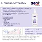 Rinse-Free Body Wash Seni Care Cream 8 oz. Pump Bottle Light Scent