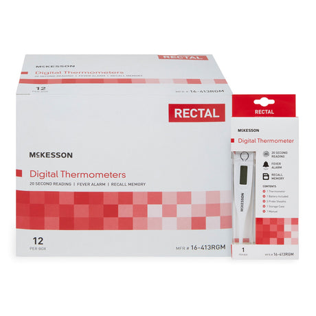 Digital Stick Thermometer McKesson Oral / Rectal / Axillary Probe Handheld - BeHope