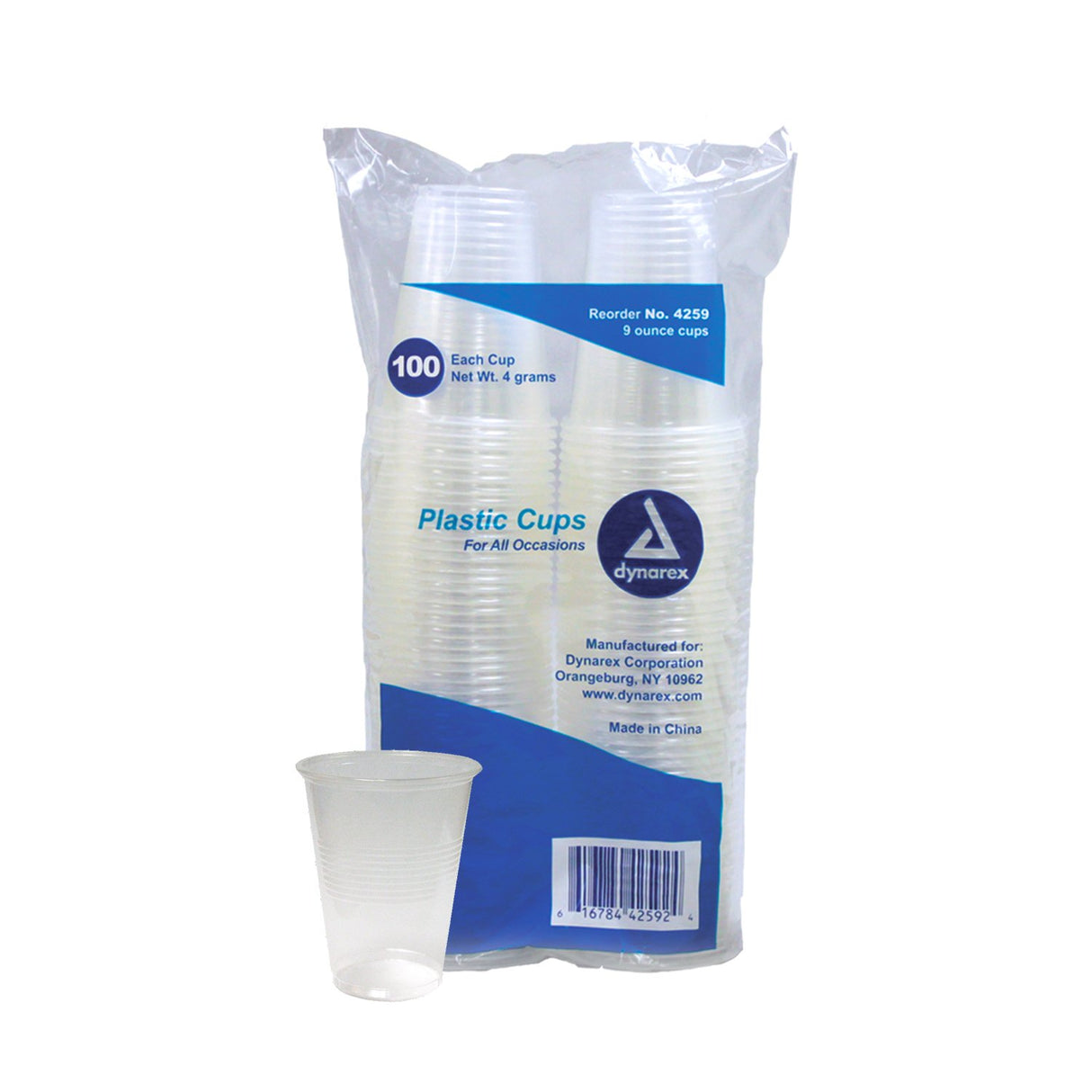 Drinking Cup Dynarex® 9 oz. Translucent Plastic Disposable - BeHope
