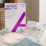 Foam Dressing Aquacel® 5-1/2 X 8 Inch With Border Waterproof Film Backing Silicone Adhesive Heel Sterile - BeHope