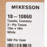 Procedure Towel McKesson 13 W X 18 L Inch White NonSterile - BeHope