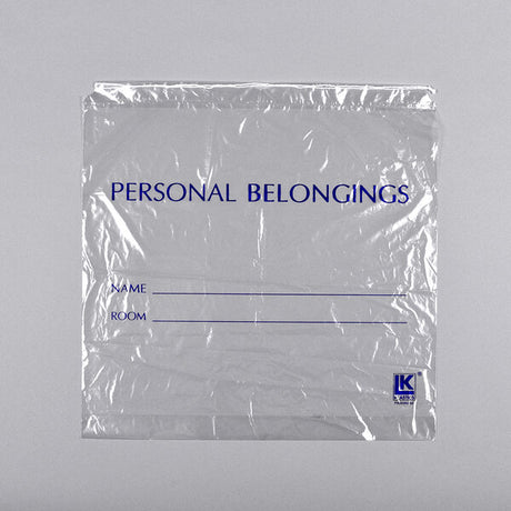 Patient Belongings Bag Lk® 20 X 20 Inch Ldpe Drawstring Closure Clear - Behope