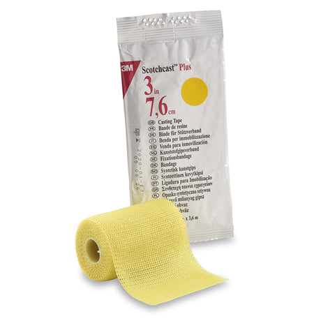Cast Tape 3M™ Scotchcast™ Plus 3 Inch X 12 Foot Fiberglass / Resin Yellow - BeHope