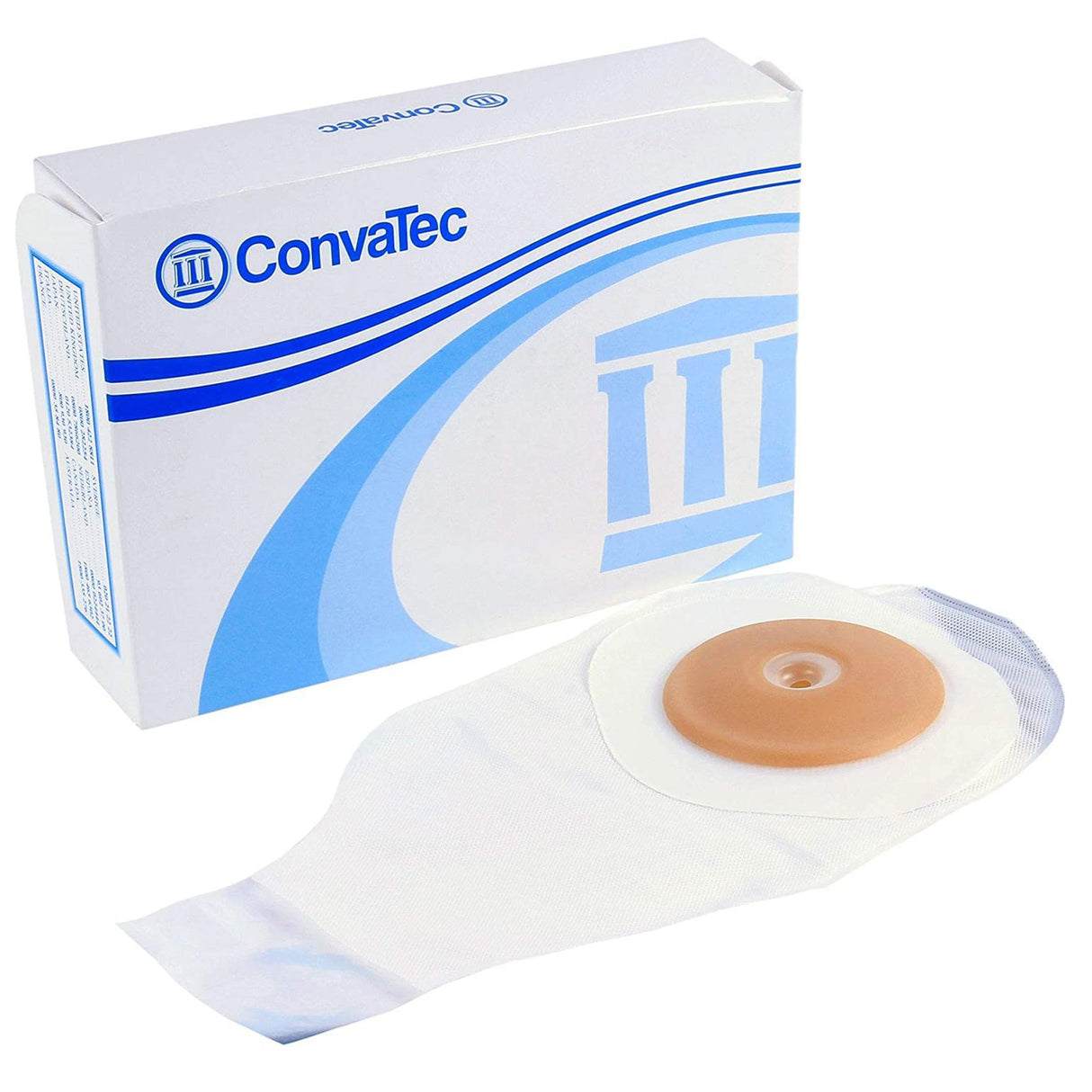 Colostomy Pouch ActiveLife One-Piece System 12 Inch Length Flat, Pre-Cut 1 Inch Stoma Drainable - BeHope