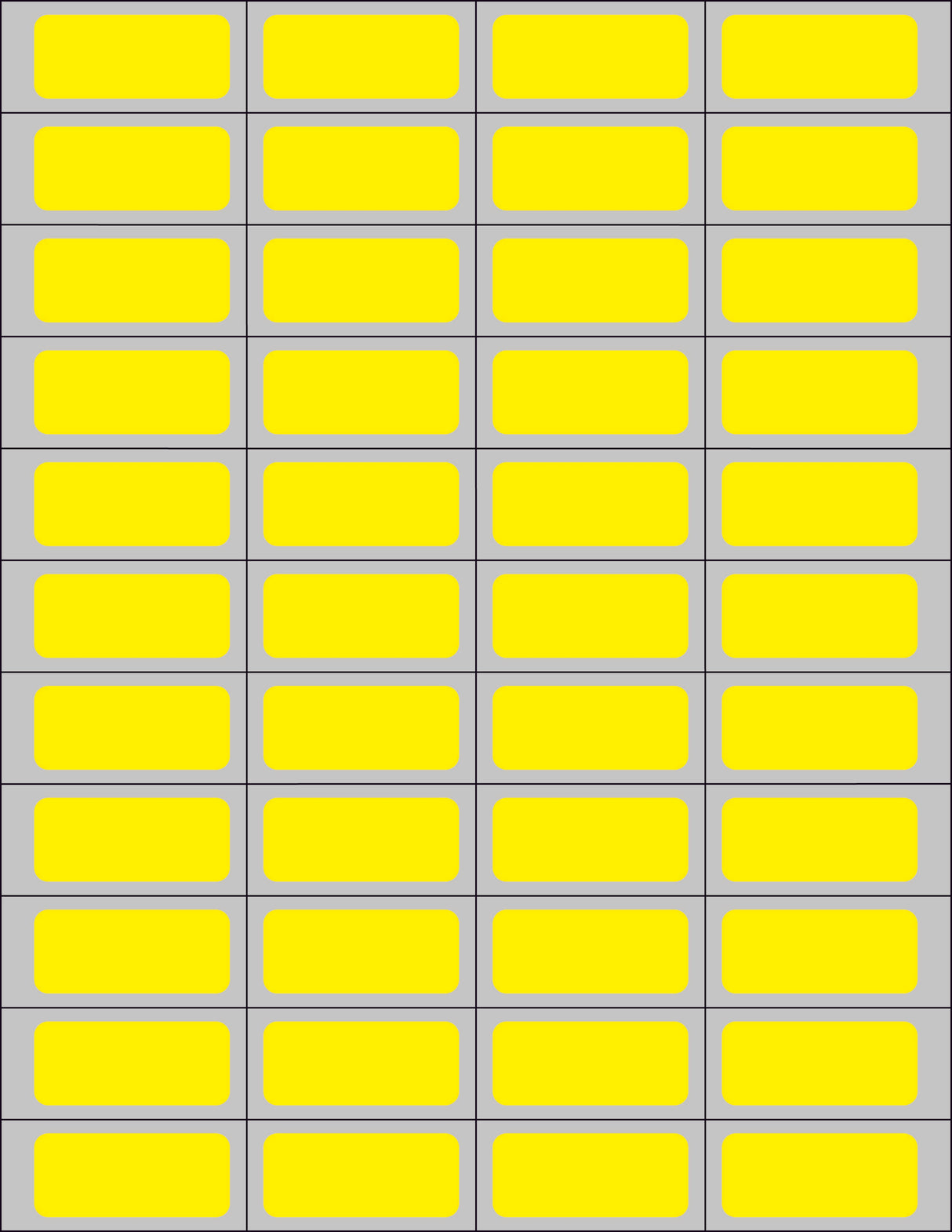 Blank Label Timemed Printer Label Yellow Laser Piggyback 3/4 X 1-3/4 Inch - BeHope