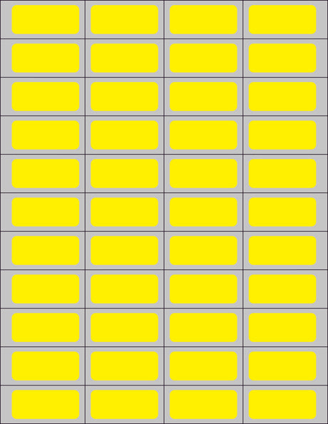 Blank Label Timemed Printer Label Yellow Laser Piggyback 3/4 X 1-3/4 Inch - BeHope