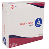 Bouffant Cap One Size Fits Most White Elastic Closure - BeHope
