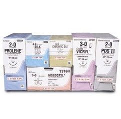 Absorbable Suture with Needle Coated Vicryl™ Polyglactin 910 SH 1/2 Circle Taper Point Needle Size 2-0 Braided - BeHope