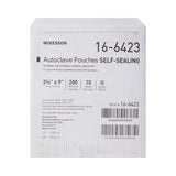 Sterilization Pouch McKesson Ethylene Oxide (EO) Gas / Steam 3-1/2 X 9 Inch Transparent Blue / White Self Seal Paper / Film - BeHope