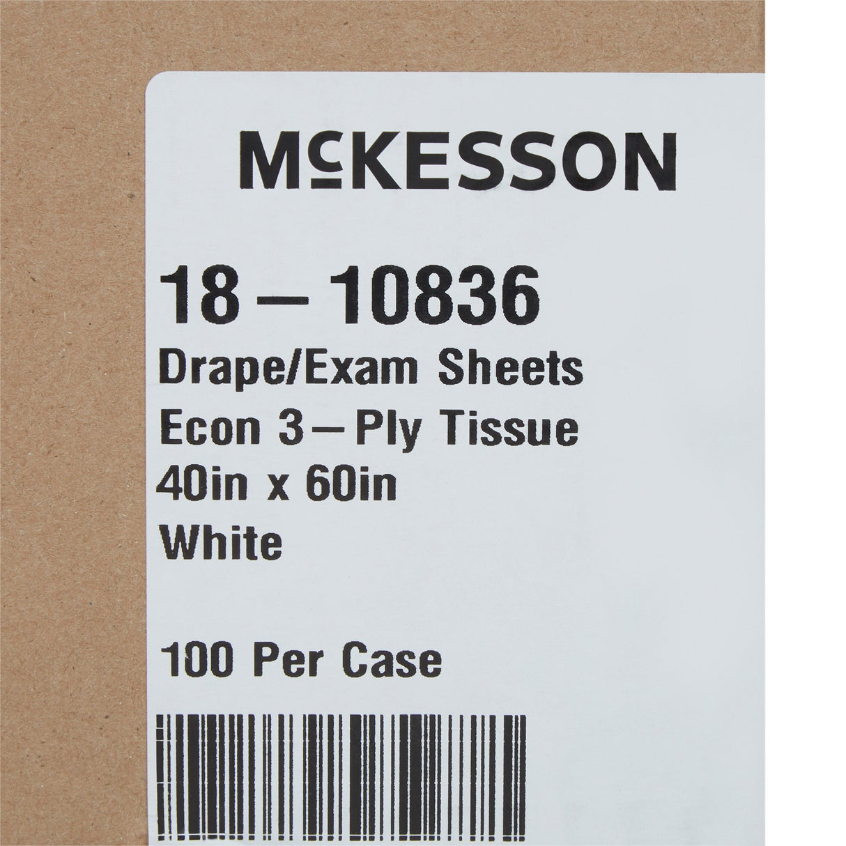 General Purpose Drape McKesson Physical Exam Drape 40 W X 60 L Inch NonSterile - BeHope