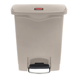 Trash Can Rubbermaid® Slim Jim® 32 Quart / 8 gal. Beige Plastic Rectangular - BeHope