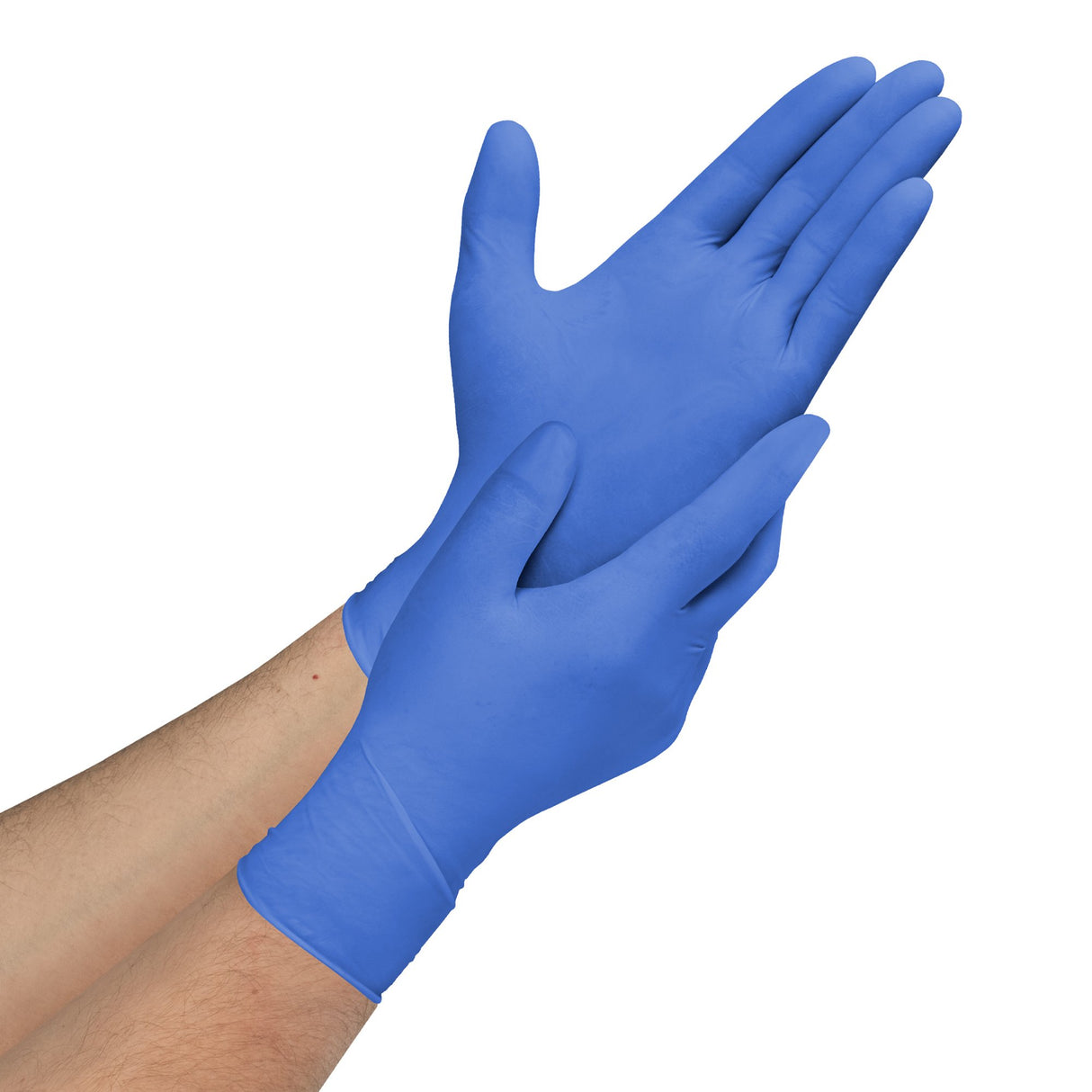 Exam Glove CareStock™ Large NonSterile Nitrile Standard Cuff Length Textured Fingertips Blue Chemo Tested - BeHope