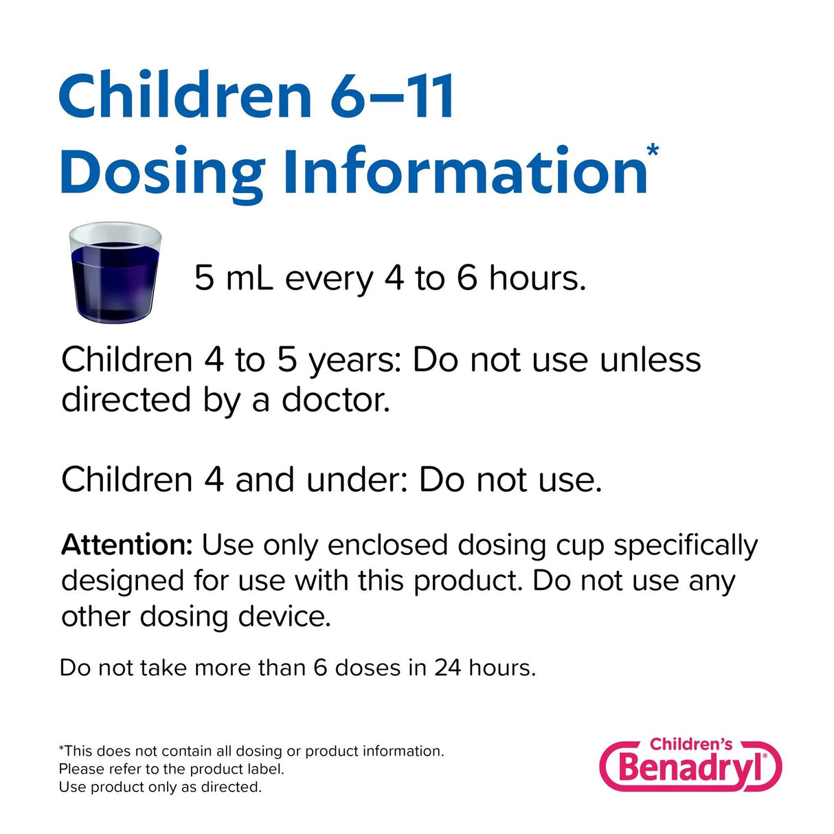 Children's Allergy Relief Children’s BENADRYL® Allergy Plus Congestion 12.5 mg - 5 mg Strength Liquid 4 oz. - BeHope