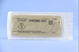 Absorbable Suture with Needle GUT CHROMIC Chromic Gut SH-1 1/2 Circle Taper Point Needle Size 3-0 Monofilament - BeHope