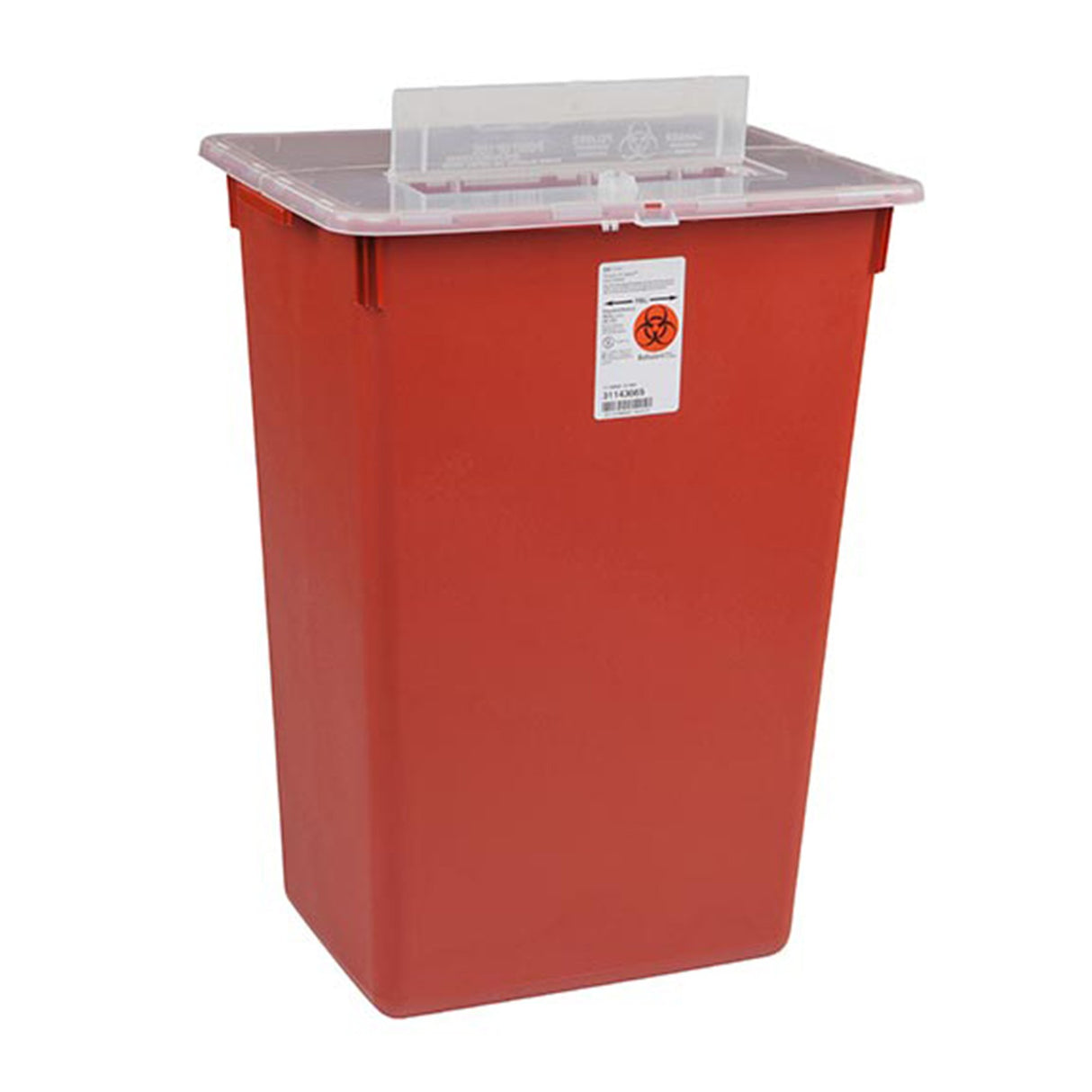 Sharps Container Monoject™ Red Base 21-1/2 H X 15-1/2 W X 12 D Inch Horizontal Entry 10 Gallon - BeHope
