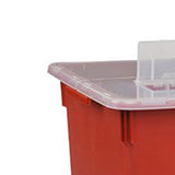 Sharps Container Monoject™ Red Base 21-1/2 H X 15-1/2 W X 12 D Inch Horizontal Entry 10 Gallon - BeHope