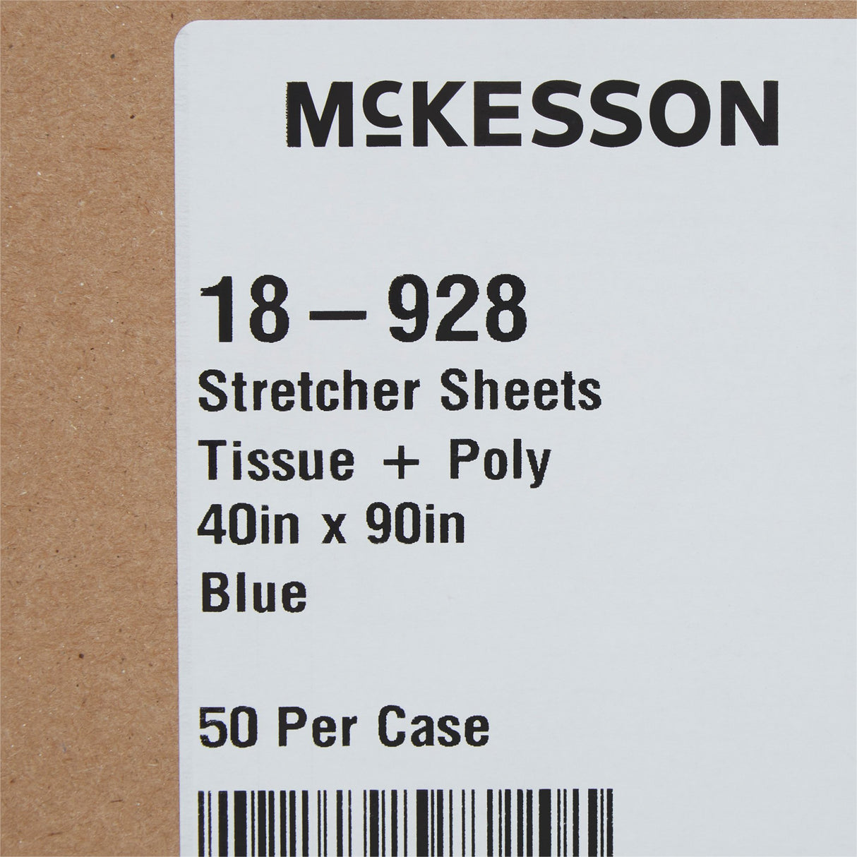 Stretcher Sheet McKesson Flat 40 W X 90 L Inch Blue 50% Cellulose Tissue / 50% Polyethylene Film Disposable - BeHope