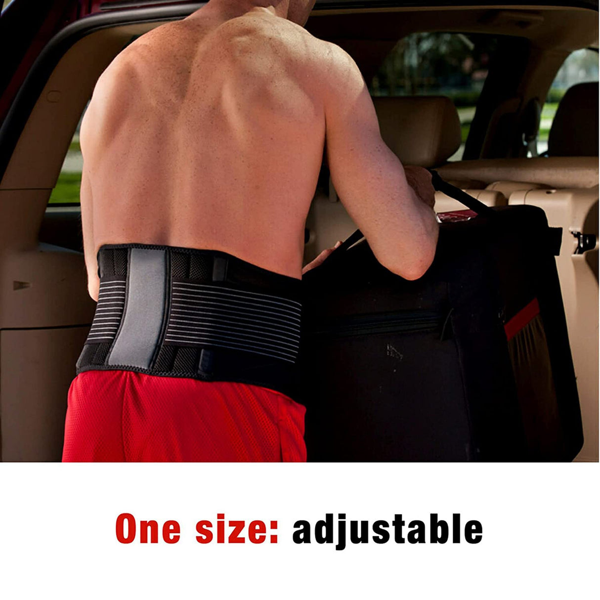 Back Support Ace™ One Size Fits Most Hook and Loop Closure Up to 48 Inch Waist Circumference Adult - BeHope