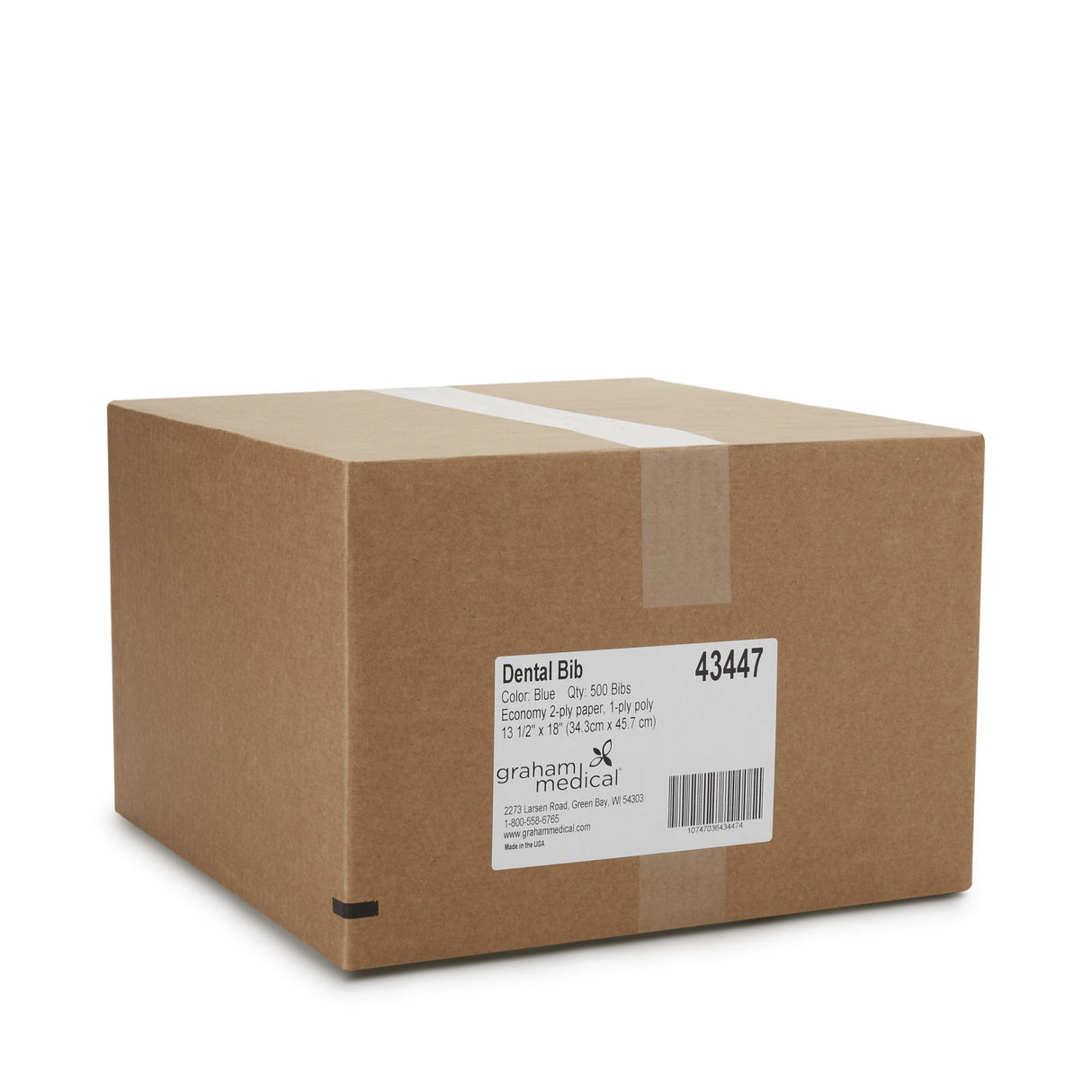 Dental Bib graham medical® 13-1/2 W X 18 L Inch Blue NonSterile - BeHope