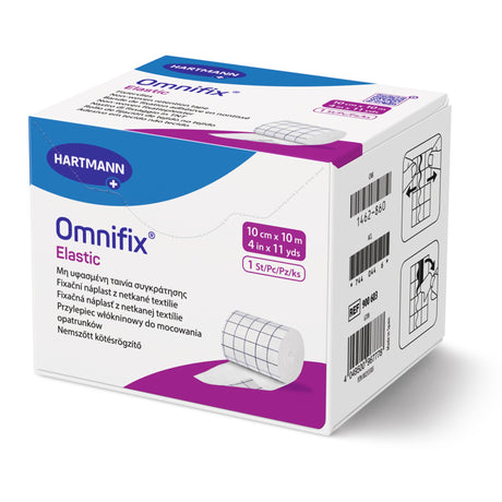 Dressing Retention Tape with Liner Omnifix Elastic White 4 Inch X 11 Yard Nonwoven NonSterile