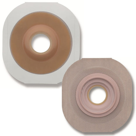 Ostomy Barrier FlexTend™ Trim to Fit, Extended Wear Adhesive Tape 44 mm Flange Green Code System Hydrocolloid Up to 1 Inch Opening - BeHope