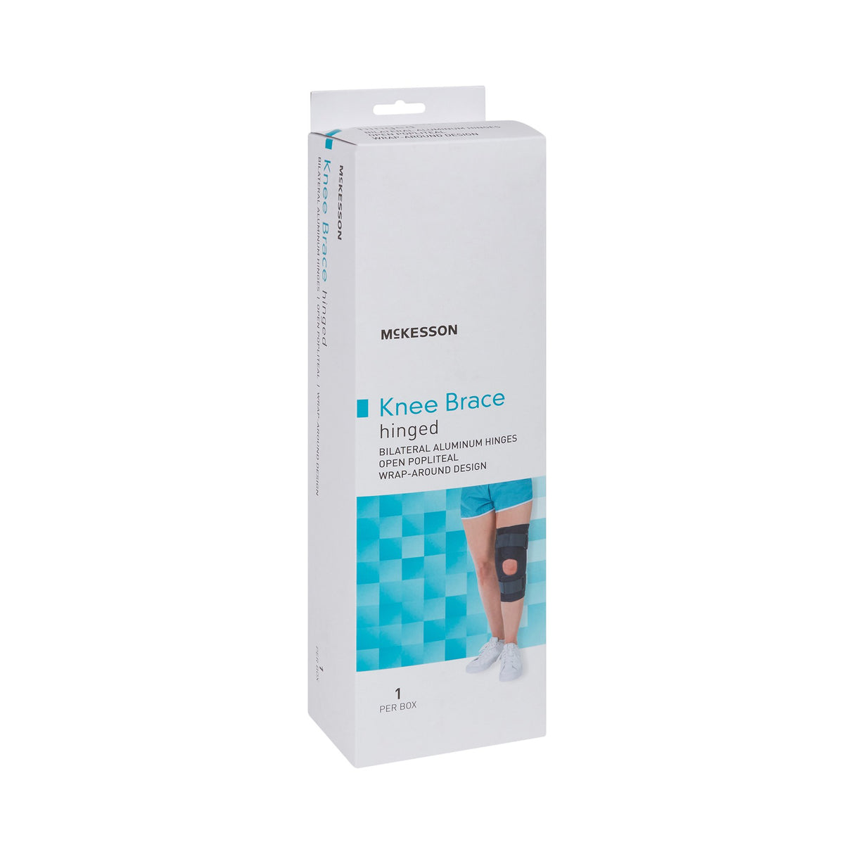 Knee Brace McKesson Small Wraparound / Hook and Loop Strap Closure with D-Rings 15-1/2 to 18 Inch Circumference Left or Right Knee - BeHope