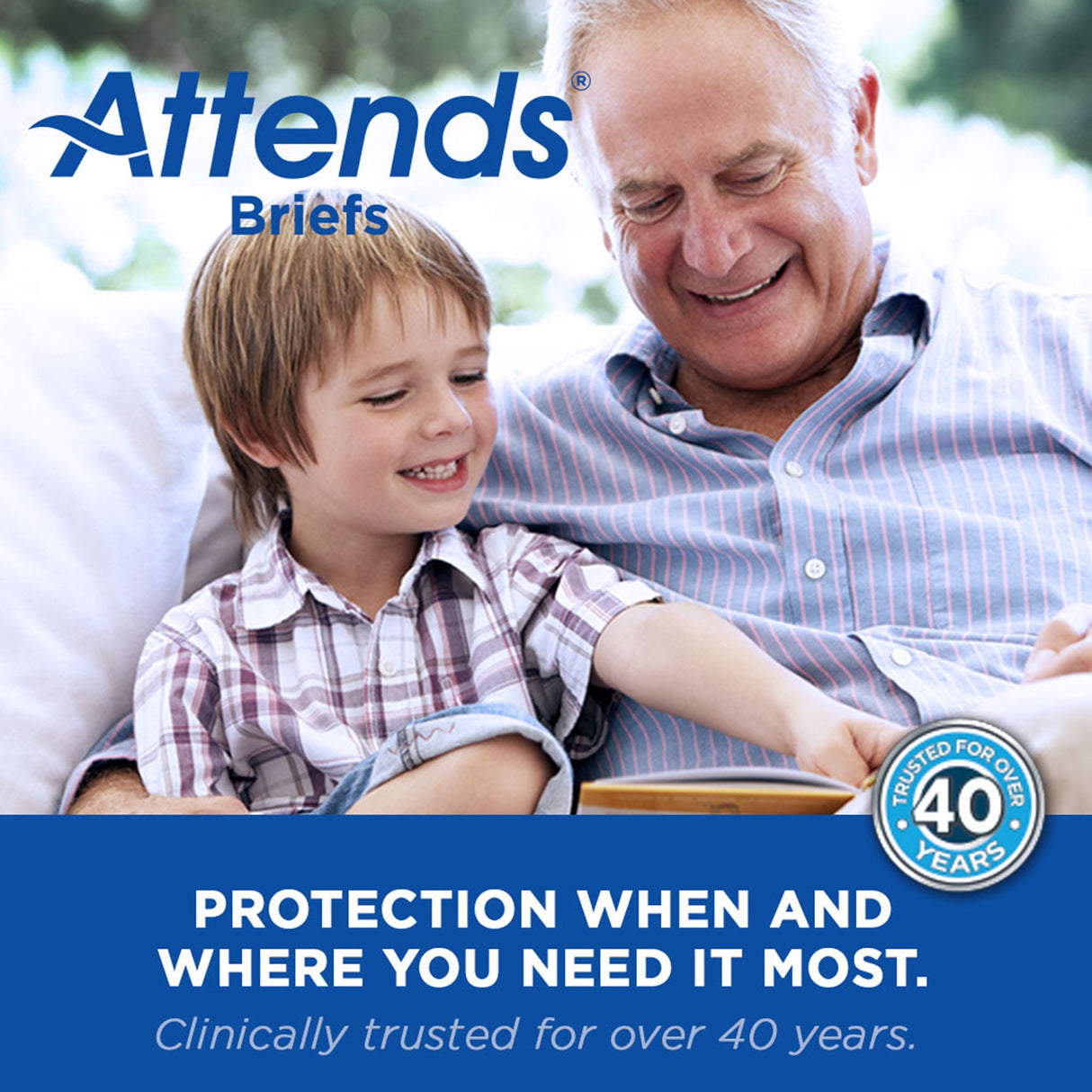 Unisex Youth Incontinence Brief Attends Small Disposable Heavy Absorbency - BeHope
