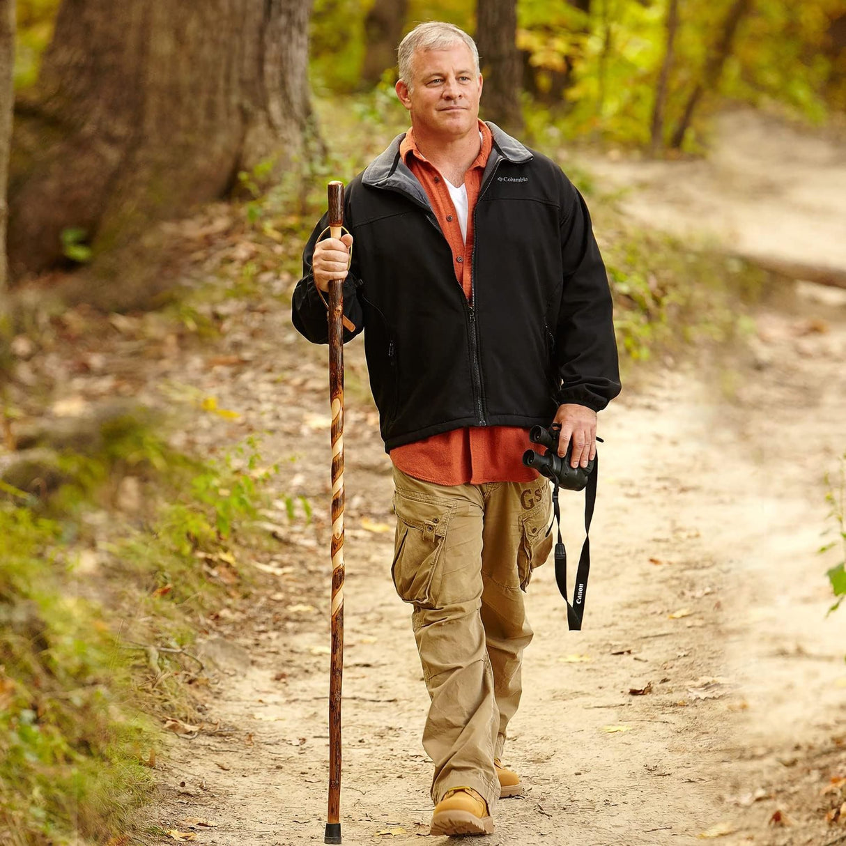 Walking Stick Brazos™ Twisted Wood 41 Inch Height Hickory - BeHope