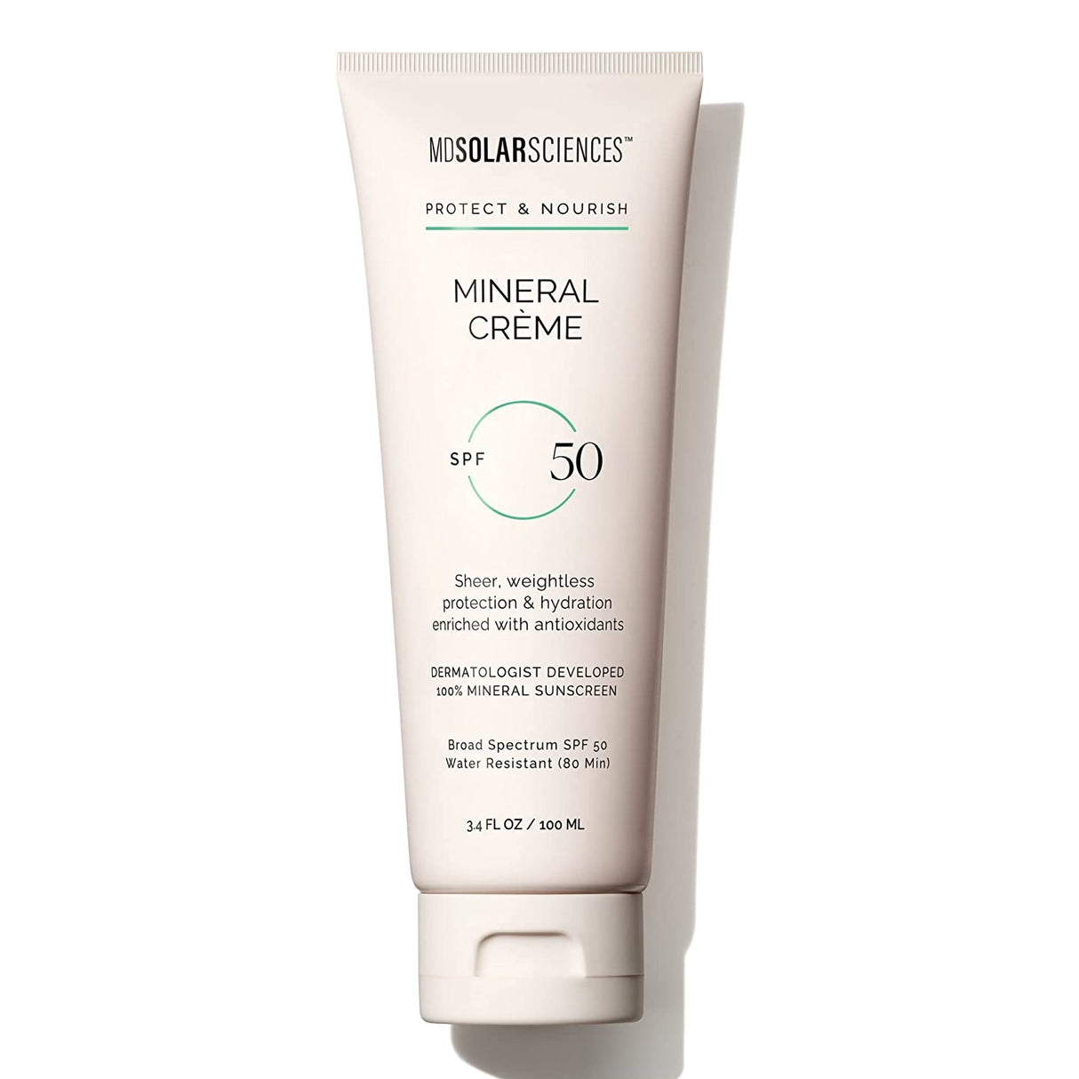 Sunscreen MDSolarsciences Mineral Crme SPF 50 Cream 3.4 oz. Tube