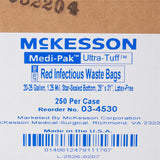 Biohazard Waste Bag McKesson Biohazard Symbol / Infectious Waste 20 to 25 gal. Red 28 X 31 Inch - BeHope
