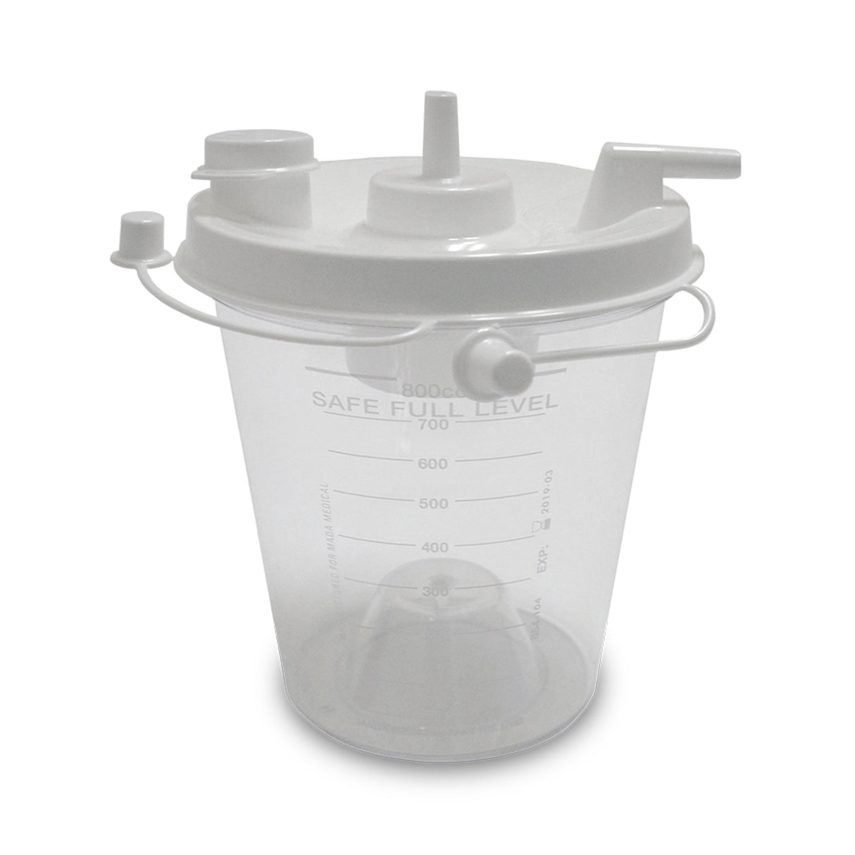Disposable Graduated Suction Collection Bottle with Pour Lid - BeHope