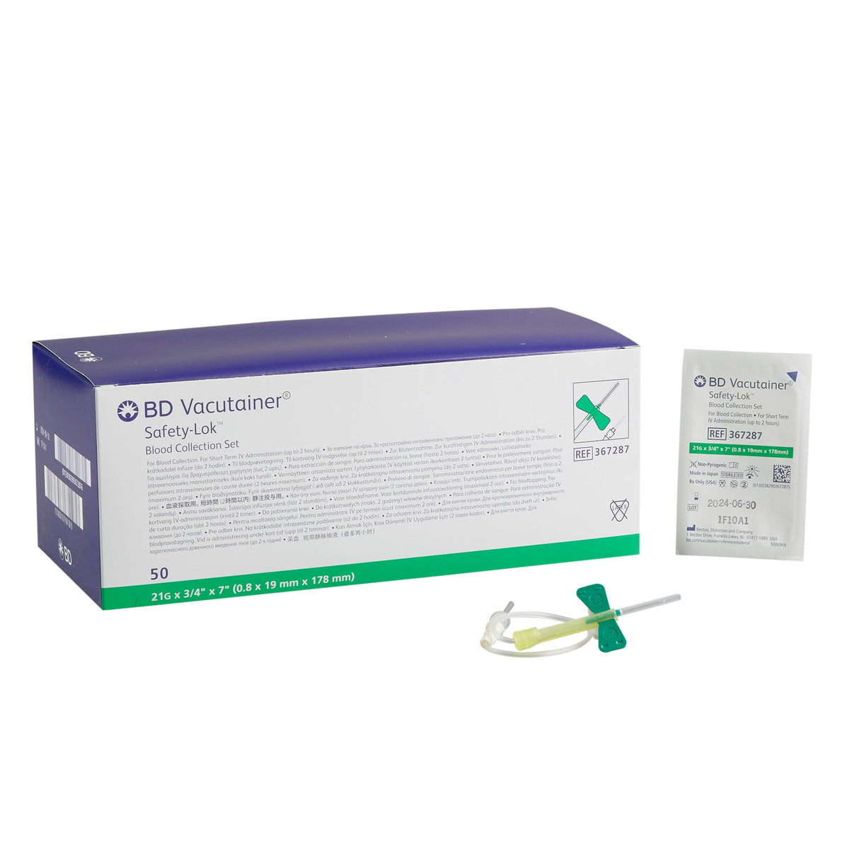 Bd Vacutainer® Safety-lok™ Blood Collection Set Sterile with Safety Needle - BeHope
