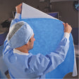 QUICK CHECK* H500 Sterilization Wrap White / Blue 54 X 54 Inch Dual Layer SMS Polypropylene Steam / EO Gas / Hydrogen Peroxide - BeHope