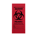 Biohazard Waste Bag Biohazard Symbol / Danger / Infectious Waste 30 to 32 gal. Red 30-1/2 X 43 Inch - BeHope