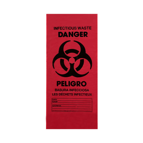 Biohazard Waste Bag Biohazard Symbol / Danger / Infectious Waste 30 to 32 gal. Red 30-1/2 X 43 Inch - BeHope